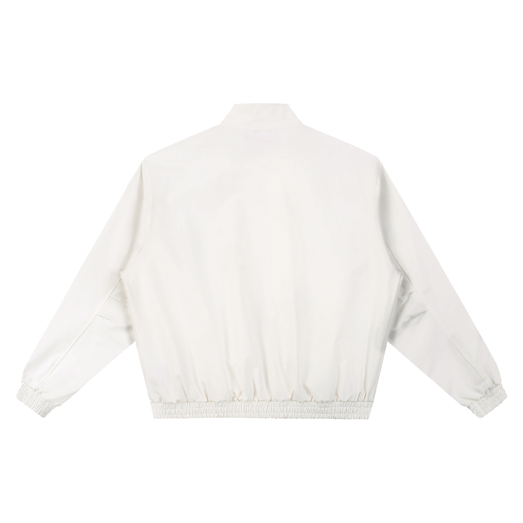White Track Bomber Jacket