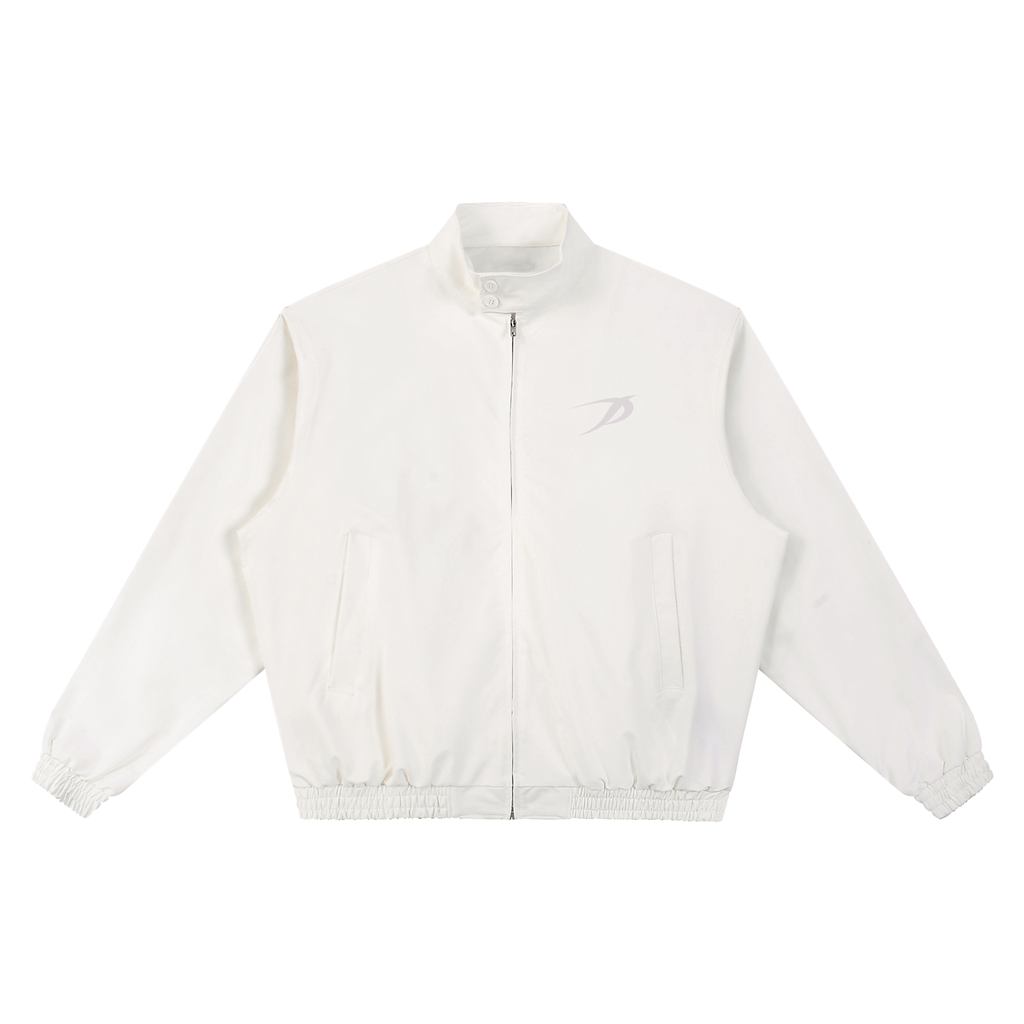 White Track Bomber Jacket