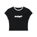Today Ringer Black Tee
